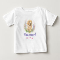 Personalised Modern Golden Retriever Puppy Dog 