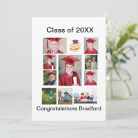 Personalised Modern Graduation 11 Photo Collage