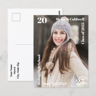 Personalised Modern Graduation Announcement Postcard