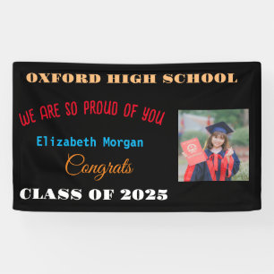 Personalised Modern graduation congratulations pho Banner