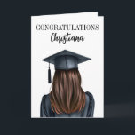 Personalised Modern Graduation Female Graduate Card<br><div class="desc">Personalised Modern Graduation Female Graduate Congratulations Gifts!</div>