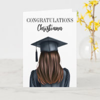Personalised Modern Graduation Female Graduate