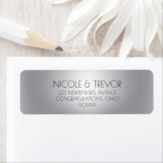 Personalised Modern Grey Return Address