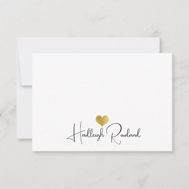 Personalised Modern Handwritten Script Name  Card (Front)