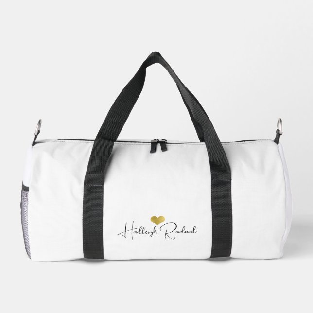 Personalised Modern Handwritten Script Name  Duffle Bag (Back)