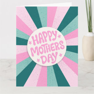 Personalised Modern Happy Mothers Day Typography Card
