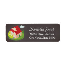 Personalised Modern House Return Address Label