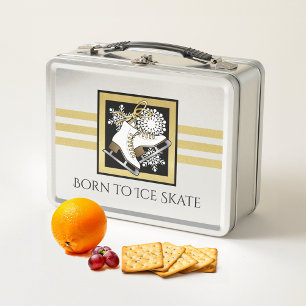 Personalised Modern Ice Skating Metal Lunch Box