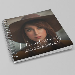 Personalised Modern In Loving memory   Memorial Notebook