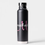 Personalised Modern Initial Monogram Name Water Bottle<br><div class="desc">Personalised Modern Initial Monogram Name Water Bottle</div>