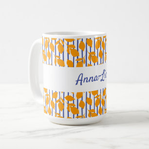 Personalised Modern Italian kitchen Lemons Coffee Mug