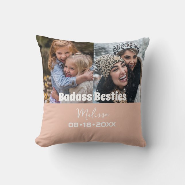 Personalised Modern Keepsake | Friend Photo Cushion (Front)