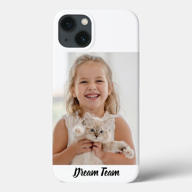 Personalised modern kid with animal photo Case-Mate iPhone case (Back)