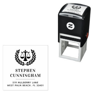 Personalised Modern Law Lawyer Attorney Self-inking Stamp