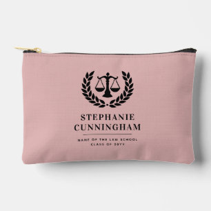 Personalised Modern Law School Graduation Accessory Pouch