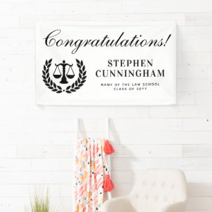 Personalised Modern Law School Graduation Banner
