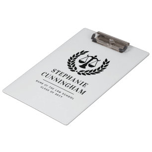 Personalised Modern Law School Graduation Clipboard