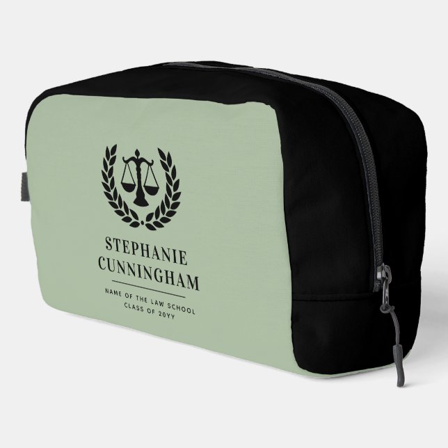 Personalised Modern Law School Graduation Dopp Kit (Right Corner)