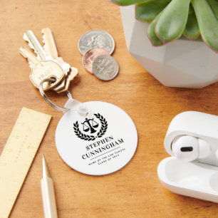 Personalised Modern Law School Graduation Key Ring