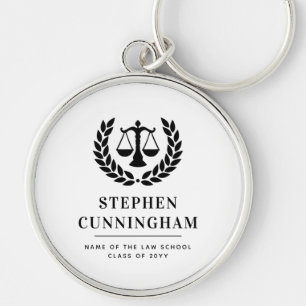 Personalised Modern Law School Graduation Key Ring