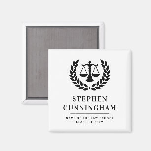 Personalised Modern Law School Graduation Magnet