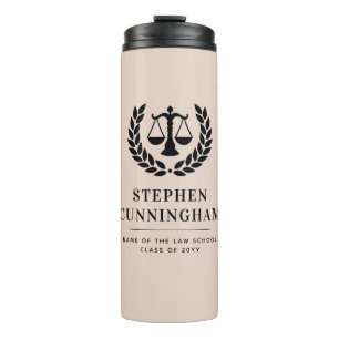 Personalised Modern Law School Graduation Thermal Tumbler