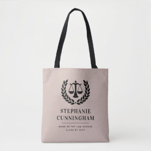Personalised Modern Law School Graduation Tote Bag
