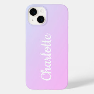 Personalised Modern Lilac Ombre Case-Mate iPhone 14 Case