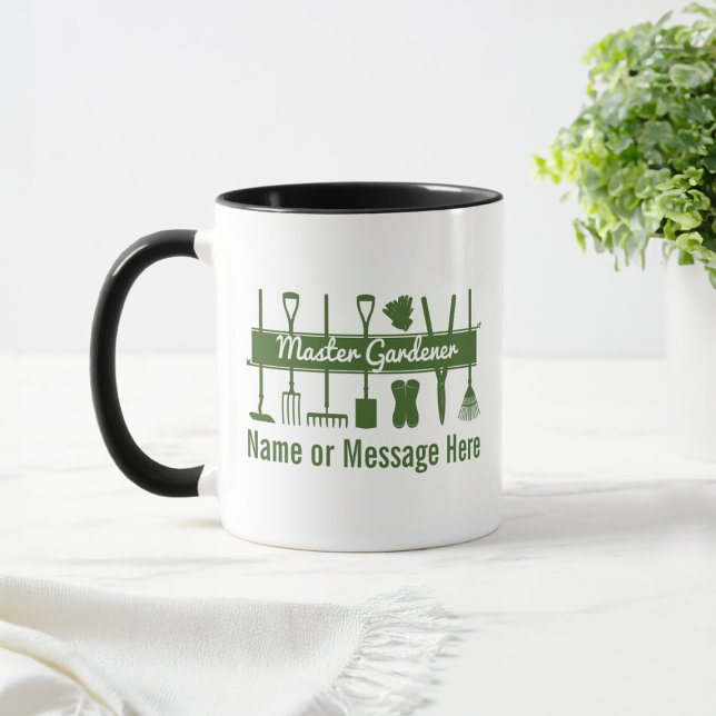 Personalised Modern Master Gardener Coffee Mug (Creator Uploaded)
