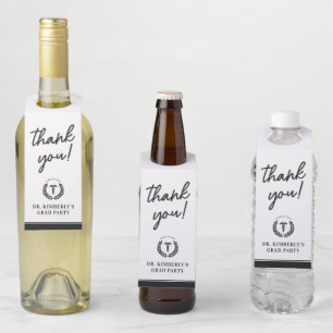 Personalised Modern Medical School Graduation Bottle Tag