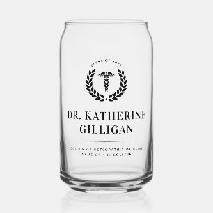 Personalised Modern Medical School Graduation Can Glass