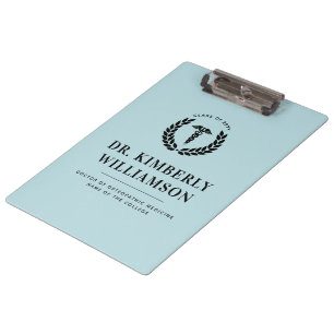 Personalised Modern Medical School Graduation Clipboard