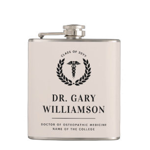 Personalised Modern Medical School Graduation Hip Flask