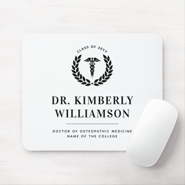 Personalised Modern Medical School Graduation Mouse Pad (With Mouse)