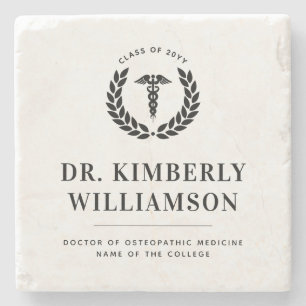 Personalised Modern Medical School Graduation Stone Coaster