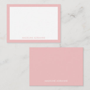 Personalised Modern Minimal Blush Pink Name Card
