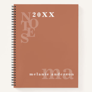 Personalised Modern Minimalist Boho Notebook