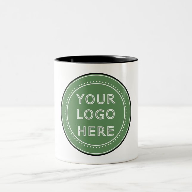 personalised Modern, Minimalist, & Elegant  Two-Tone Coffee Mug (Center)
