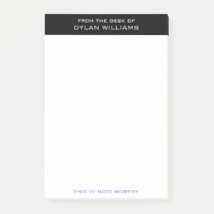 Personalised Modern Minimalist From the Desk of Post-it Notes
