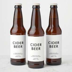Personalised Modern Minimalist Homemade Beer Bottle Label