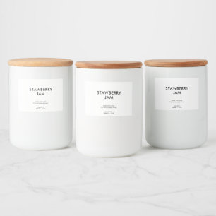 Personalised Modern Minimalist Homemade Jam Food Label