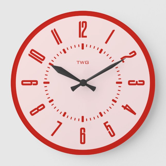 Personalised Modern Minimalist Large Clock (Front)