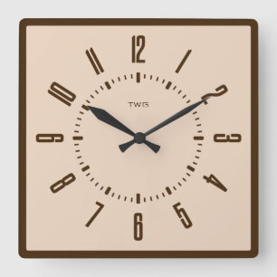 Personalised Modern Minimalist Square Wall Clock