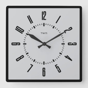 Personalised Modern Minimalist  Square Wall Clock