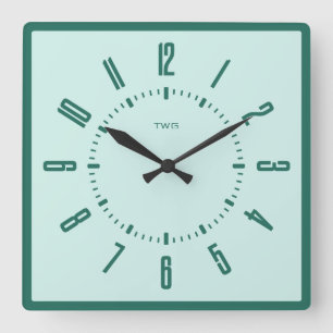 Personalised Modern Minimalist Square Wall Clock