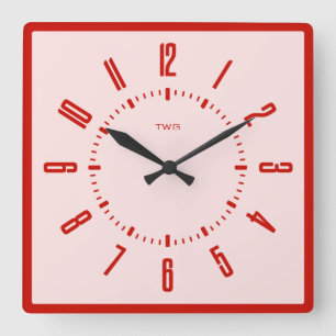 Personalised Modern Minimalist  Square Wall Clock