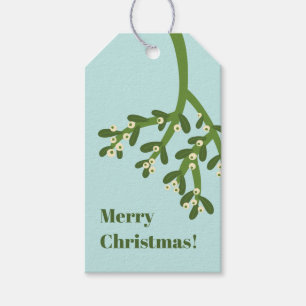 Personalised Modern Mistletoe Christmas Gift Tags