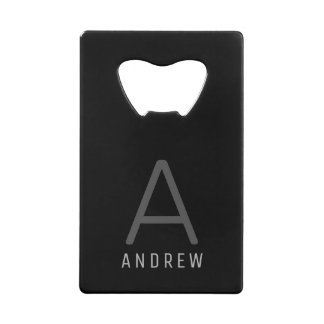 Personalised Modern Monogram Grey Black