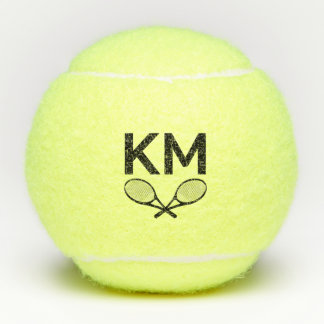 Personalised Modern Monogram Initials Stylish Tennis Balls