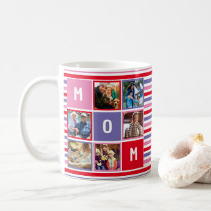 Personalised Modern Mothers day Mum Photo Collage Coffee Mug